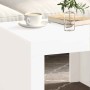 Mesa de centro madera contrachapada blanco 50x50x35 cm
