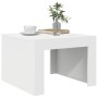 Mesa de centro madera contrachapada blanco 50x50x35 cm