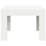 Mesa de centro madera contrachapada blanco 50x50x35 cm