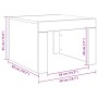 Mesa de centro madera contrachapada blanco 50x50x35 cm