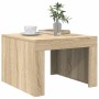 Mesa de centro de madera contrachapada color roble 50x50x35 cm