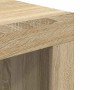 Mesa de centro de madera contrachapada color roble 50x50x35 cm