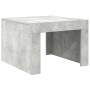 Mesa de centro madera contrachapada gris hormigón 50x50x35 cm