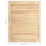 Lamellenschranktüren 2 Stück Kiefernholz 61,5x39,4 cm von vidaXL, Schranktüren - Ref: Foro24-151116, Preis: 48,65 €, Rabatt: %