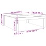 Mesa de centro madera contrachapada blanco 100x100x35 cm