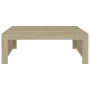 Mesa de centro madera contrachapada roble Sonoma 100x100x35 cm