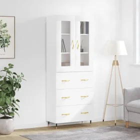 Hohes Sideboard Sperrholz weiß 69,5x34x180 cm von vidaXL, Sideboards - Ref: Foro24-3198385, Preis: 178,89 €, Rabatt: %