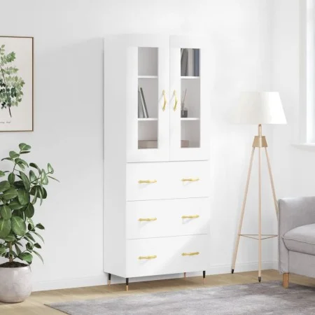 Aparador alto madera contrachapada blanco 69,5x34x180 cm de vidaXL, Aparadores - Ref: Foro24-3198385, Precio: 178,77 €, Descu...