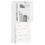 Aparador alto madera contrachapada blanco 69,5x34x180 cm de vidaXL, Aparadores - Ref: Foro24-3198385, Precio: 178,77 €, Descu...