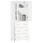 Hohes Sideboard Sperrholz weiß 69,5x34x180 cm von vidaXL, Sideboards - Ref: Foro24-3198385, Preis: 181,21 €, Rabatt: %