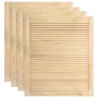Puertas de armario de lamas 4 uds madera de pino 61,5x49,4 cm de vidaXL, Puertas de armarios - Ref: Foro24-151120, Precio: 72...