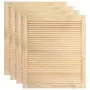 Slatted wardrobe doors 4 pcs pine wood 61.5x49.4 cm by vidaXL, cabinet doors - Ref: Foro24-151120, Price: 70,60 €, Discount: %