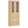High oak-colored plywood sideboard 69.5x34x180 cm by vidaXL, Sideboards - Ref: Foro24-3198388, Price: 171,11 €, Discount: %