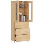 Aparador alto madera contrachapada color roble 69,5x34x180 cm de vidaXL, Aparadores - Ref: Foro24-3198388, Precio: 173,31 €, ...