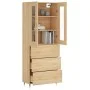 High oak-colored plywood sideboard 69.5x34x180 cm by vidaXL, Sideboards - Ref: Foro24-3198388, Price: 171,11 €, Discount: %