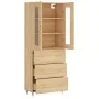 High oak-colored plywood sideboard 69.5x34x180 cm by vidaXL, Sideboards - Ref: Foro24-3198388, Price: 171,11 €, Discount: %