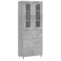 Aparador alto madera contrachapada gris hormigón 69,5x34x180 cm von vidaXL, Sideboards - Ref: Foro24-3198389, Preis: 173,03 €...