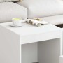 Mesas apilables 3 piezas madera contrachapada blanco