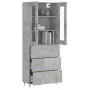 Aparador alto madera contrachapada gris hormigón 69,5x34x180 cm de vidaXL, Aparadores - Ref: Foro24-3198389, Precio: 170,73 €...