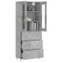 Aparador alto madera contrachapada gris hormigón 69,5x34x180 cm von vidaXL, Sideboards - Ref: Foro24-3198389, Preis: 173,03 €...