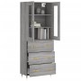 Hohes Sideboard Sonoma graues Sperrholz 69,5x34x180 cm von vidaXL, Sideboards - Ref: Foro24-3198391, Preis: 177,60 €, Rabatt: %
