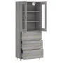 Tall gray Sonoma plywood sideboard 69.5x34x180 cm by vidaXL, Sideboards - Ref: Foro24-3198391, Price: 169,11 €, Discount: %