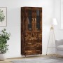 Hohes Sideboard aus geräuchertem Eichensperrholz, 69,5 x 34 x 180 cm von vidaXL, Sideboards - Ref: Foro24-3198390, Preis: 178...