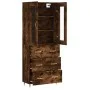 Tall smoked oak plywood sideboard 69.5x34x180 cm by vidaXL, Sideboards - Ref: Foro24-3198390, Price: 176,27 €, Discount: %