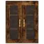 Aparador alto madera contrachapada roble ahumado 69,5x34x180 cm de vidaXL, Aparadores - Ref: Foro24-3198390, Precio: 175,84 €...