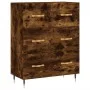 Hohes Sideboard aus geräuchertem Eichensperrholz, 69,5 x 34 x 180 cm von vidaXL, Sideboards - Ref: Foro24-3198390, Preis: 176...