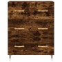 Hohes Sideboard aus geräuchertem Eichensperrholz, 69,5 x 34 x 180 cm von vidaXL, Sideboards - Ref: Foro24-3198390, Preis: 178...