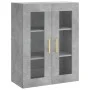 Aparador alto madera contrachapada gris hormigón 69,5x34x180 cm de vidaXL, Aparadores - Ref: Foro24-3198397, Precio: 173,59 €...