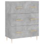 Aparador alto madera contrachapada gris hormigón 69,5x34x180 cm de vidaXL, Aparadores - Ref: Foro24-3198397, Precio: 182,04 €