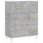 Aparador alto madera contrachapada gris hormigón 69,5x34x180 cm de vidaXL, Aparadores - Ref: Foro24-3198397, Precio: 173,59 €...