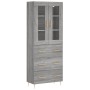 Aparador alto madera contrachapada gris sonoma 69,5x34x180 cm de vidaXL, Aparadores - Ref: Foro24-3198399, Precio: 189,22 €, ...