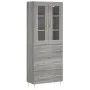 High sideboard sonoma gray plywood 69.5x34x180 cm by vidaXL, Sideboards - Ref: Foro24-3198399, Price: 177,35 €, Discount: %