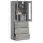 Aparador alto madera contrachapada gris sonoma 69,5x34x180 cm de vidaXL, Aparadores - Ref: Foro24-3198399, Precio: 189,22 €, ...