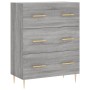 Aparador alto madera contrachapada gris sonoma 69,5x34x180 cm de vidaXL, Aparadores - Ref: Foro24-3198399, Precio: 189,22 €, ...