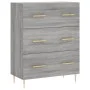 High sideboard sonoma gray plywood 69.5x34x180 cm by vidaXL, Sideboards - Ref: Foro24-3198399, Price: 177,35 €, Discount: %