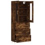 Tall smoked oak plywood sideboard 69.5x34x180 cm by vidaXL, Sideboards - Ref: Foro24-3198398, Price: 180,36 €, Discount: %