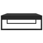 Mesa de centro madera contrachapada negro 100x100x35 cm