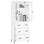 Hohes Sideboard Sperrholz weiß 69,5x34x180 cm von vidaXL, Sideboards - Ref: Foro24-3198401, Preis: 186,98 €, Rabatt: %