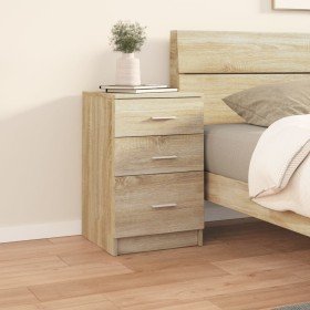 Mesita de noche madera contrachapada roble Sonoma 40x40x63 cm Mesita de noche madera contrachapada roble Sonoma 40x40x63 cm