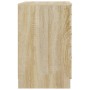 Mesita de noche madera contrachapada roble Sonoma 40x40x63 cm