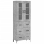 Concrete gray plywood tall sideboard 69.5x34x180 cm by vidaXL, Sideboards - Ref: Foro24-3198405, Price: 181,42 €, Discount: %