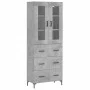 Concrete gray plywood tall sideboard 69.5x34x180 cm by vidaXL, Sideboards - Ref: Foro24-3198405, Price: 178,81 €, Discount: %