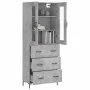 Concrete gray plywood tall sideboard 69.5x34x180 cm by vidaXL, Sideboards - Ref: Foro24-3198405, Price: 178,81 €, Discount: %