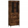 Hohes Sideboard aus geräuchertem Eichensperrholz, 69,5 x 34 x 180 cm von vidaXL, Sideboards - Ref: Foro24-3198406, Preis: 179...