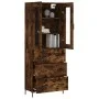 Hohes Sideboard aus geräuchertem Eichensperrholz, 69,5 x 34 x 180 cm von vidaXL, Sideboards - Ref: Foro24-3198406, Preis: 177...