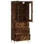 Aparador alto madera contrachapada roble ahumado 69,5x34x180 cm de vidaXL, Aparadores - Ref: Foro24-3198406, Precio: 176,79 €...